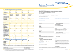 Statement of membership - Deutsche BKK