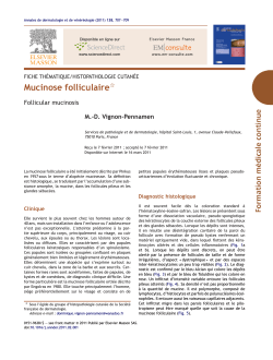 Mucinose folliculaire - Société Française de Dermatologie