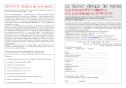 LIP Module 2014-2015 - La section clinique de Nantes