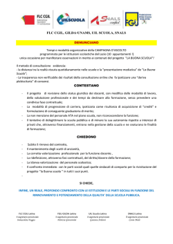 FLC CGIL, GILDA-UNAMS, UIL SCUOLA, SNALS