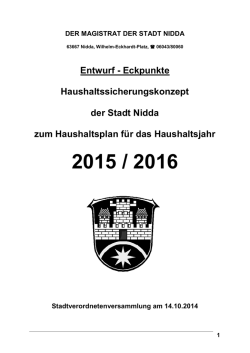 Haushaltssicherungskonzept 2015/2016 - Nidda