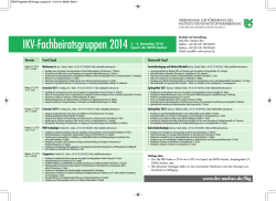 IKV-Fachbeiratsgruppen 2014 - Institut f&uuml;r Kunststoffverarbeitung