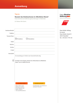 interaktives Anmeldeformular  - Hans-B&ouml;ckler-Stiftung
