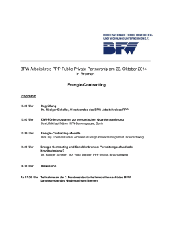 Tagesordnung - BFW Bundesverband Freier Immobilien