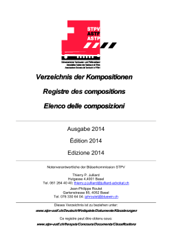STPV Kompositionsverzeichnis Bläser 2014