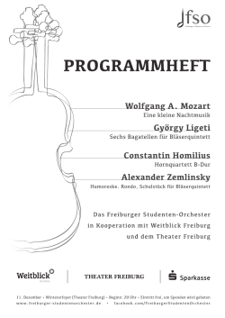 Programm - Freiburger Studenten-Orchester