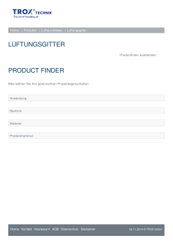 LÜFTUNGSGITTER PRODUCT FINDER - TROX GmbH