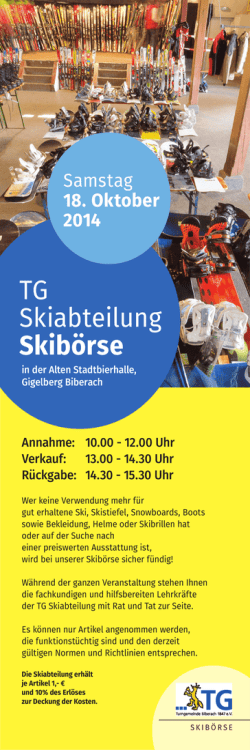 Skib&ouml;rse Plakat2.indd - TG Biberach