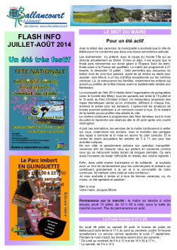 Flash juillet 2014 - Ballancourt-sur