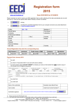 EECI Member registration form