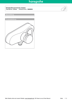Produktdatenblatt - Hansgrohe