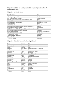 Mitgliederverzeichnis 10/2014 - AG BBFL eV