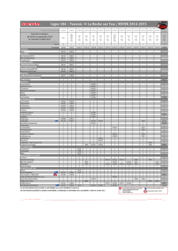 Ligne 184 : Touvois La Roche sur Yon / HIVER 2014-2015