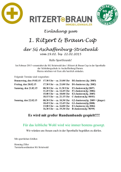 1. Ritzert & Braun Cup - SG Strietwald