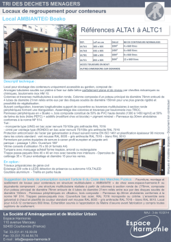 fiche technique BOAKO - Spécialistes du Mobilier Urbain