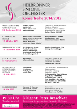 Konzertreihe 2014/2015 - Heilbronner Sinfonie Orchester