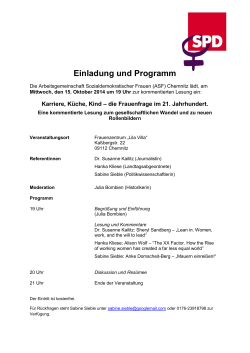 Einladung und Programm - SPD Sachsen