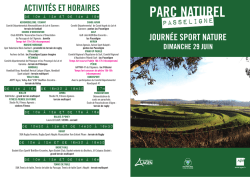 JOURN&Eacute;E SPORT NATURE ACTIVIT&Eacute;S ET HORAIRES
