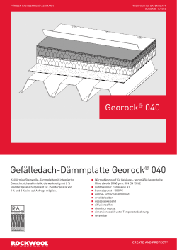 Gefälledach-Dämmplatte Georock® 040 Georock® 040 - Deutsche