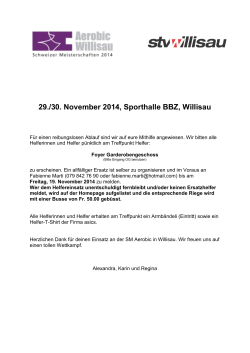 29./30. November 2014, Sporthalle BBZ, Willisau