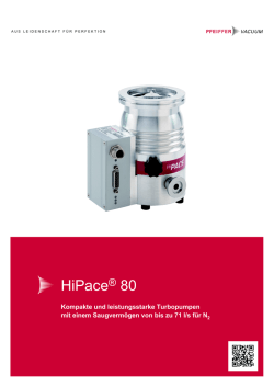 HiPace&reg; 80 - Pfeiffer Vacuum