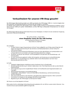 Ausschreibung MA Shopleiter 06 2014 v1 - VfB Stuttgart