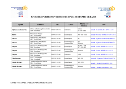 JOURNEES PORTES OUVERTES DES CPGE