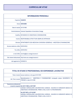 CURRICULUM VITAE - Azienda Ospedaliera Careggi