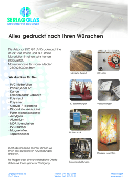 Druck & Cut Werbetechnik - Glas Siebdruck / Seriag