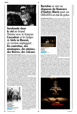 Lire le Focus Musique du Magazine 7 du Théâtre de Lorient