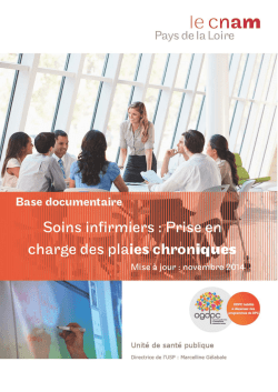 Prise en charge des plaies chroniques - base documentaire
