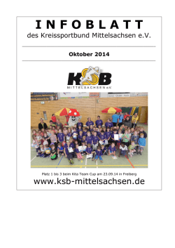 I N F O B L A T T - Kreissportbund Mittelsachsen eV