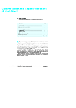 Gomme xanthane : agent viscosant et stabilisant