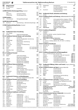 Telefonverzeichnis der Stadtverwaltung Beckum - Stadt Beckum