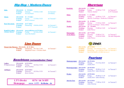 Hip-Hop + Modern-Dance Line Dance Bauchtanz - LTT-Kelheim
