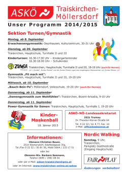 Programm 2014/15 - ASKOE Traiskirchen