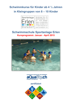 Kinderschwimmkurs ab 5. Jan. 2015 - Sportanlage Erlen