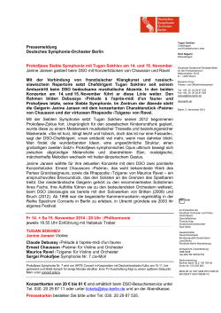 Pressemeldung Deutsches Symphonie-Orchester Berlin Prokofjews