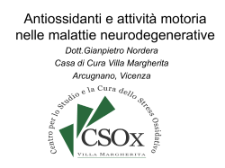 Antiossidanti ed attività motoria nelle malattie neurodegenerative