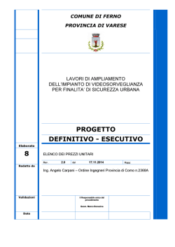 Elenco dei prezzi unitari