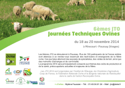 (FR) : Journées techniques ovines