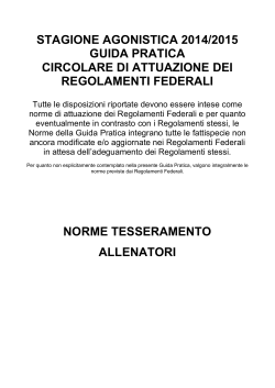 norme allenatori 2014/2015 - Comitato Provinciale Chieti