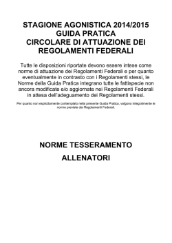 norme allenatori 2014/2015 - Comitato Provinciale Chieti