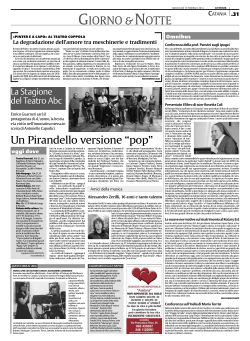 La Sicilia - Alessandra Lombardo e Alfredo Longo al MA 19/2/2014