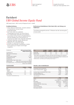 Factsheet UBS Global Income Equity Fund - Fundinfo