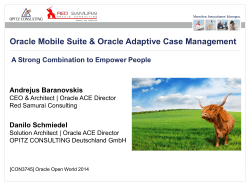 Oracle Mobile Suite and Oracle Adaptive Case Management: A