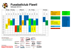 Hallenplan Saison 2014 / 15 - FC Flawil