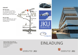 Program and Registration - Institut für Konstruktiven Leichtbau - JKU