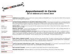 Manif Carnia dal 21 febbraio al 2 marzo 2014