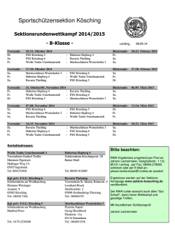 Gruppeneinteilung B-Klasse - Sektion K&ouml;sching